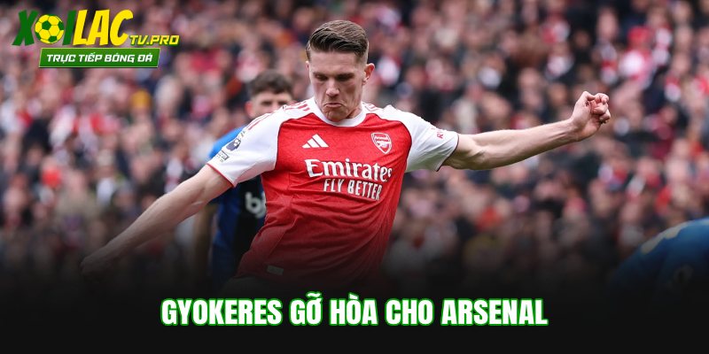 Gyokeres gỡ hòa cho Arsenal